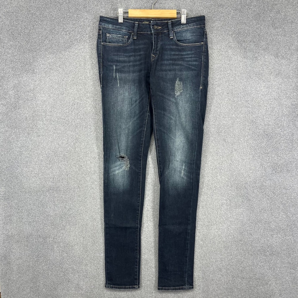 Mavi Serena Low‎ Rise Super Skinny Distressed Dark Wash Jeans 27/34 Womens